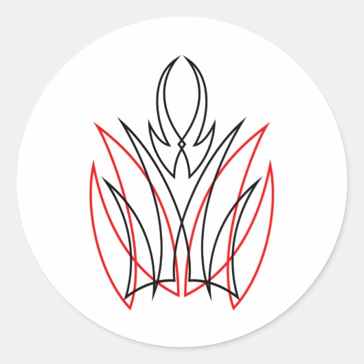 Sticker Rond 0001 Pinstripe (Devant)