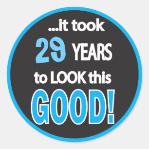 Sticker Rond 00e anniversaire Années - Bleu