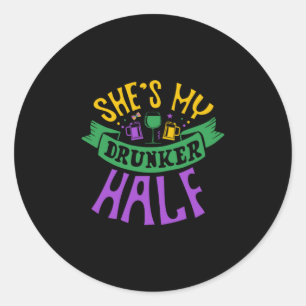 Sticker Rond 07.Carnaval Mardi Gras Design pour un fan de Mardi