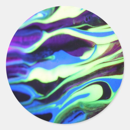 Sticker Rond #07 "Cosmic Star Beings" série Phantasmagoria (Devant)