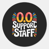 Sticker Rond 0.0 Suprt Staff Marathon Cheer Squad -  (Devant)