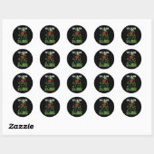 Sticker Rond 0% Irish 100% Black -funny St. Patricks Day Black  (Feuille)