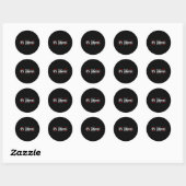 Sticker Rond 0% libéral - Déclaration zéro pour cent (Feuille)