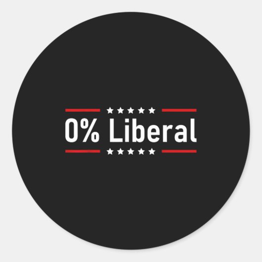 Sticker Rond 0% libéral - Déclaration zéro pour cent (Devant)