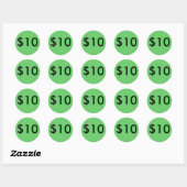 STICKER ROND $10 (Feuille)