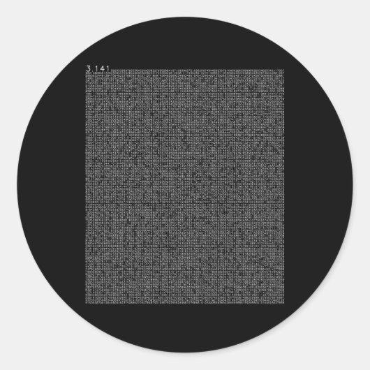 Sticker Rond 10000 décimales Pi Day Math Motif (Devant)