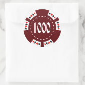 Sticker Rond $1000. Jetons de poker (Sac)