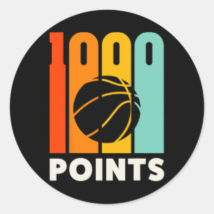 Sticker Rond 1000 Points Bysketbyll Scorer High School Bysketby