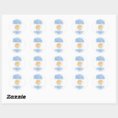 Sticker Rond 100% ADN argentin empreinte Argentine drapeau gi (Feuille)