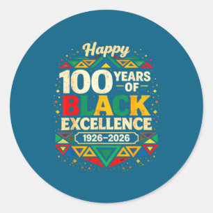 Sticker Rond 100 Ans d'Excellence Noire Afrique