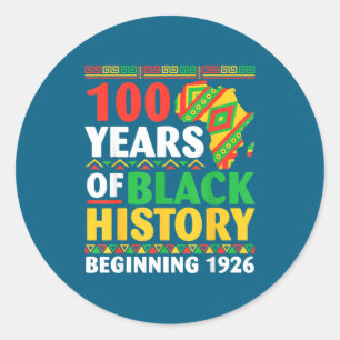 Sticker Rond 100 ans d'histoire noire à partir du centenaire de
