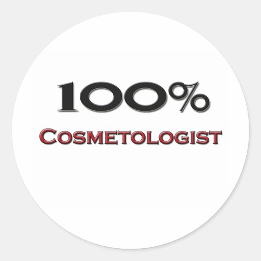 Sticker Rond 100 % Cosmetologue (Devant)