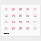 Sticker Rond 100 Days Of School Coquette Valentine Girls Teache (Feuille)