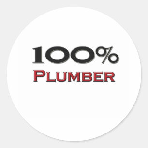 Sticker Rond 100 % de plomberie