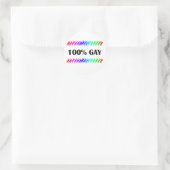Sticker Rond 100% gay (Sac)