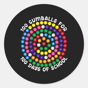 Sticker Rond 100 Gumby Pour 100 Jours D'École