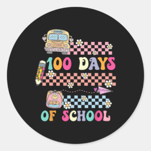 Sticker Rond 100 Jours Bruh Bus Heureux 100 Jours De Professeur