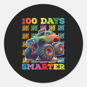 Sticker Rond 100 Jours Camion Monster Smarter 100e jour École