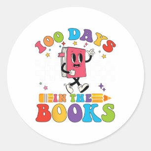 Sticker Rond 100 Jours Dans Les Livres Lecture Enseignant 100èm