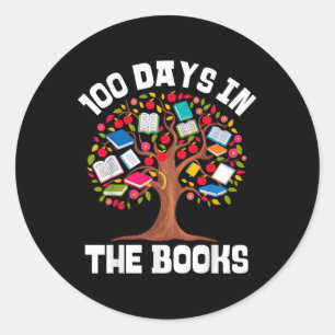 Sticker Rond 100 Jours Dans Les Livres Lecture Enseignant 100èm