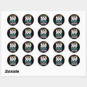 Sticker Rond 100 Jours De Directeur D'École (Feuille)