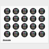 Sticker Rond 100 Jours De Faire Une Différence 100E Jour De Sch (Feuille)