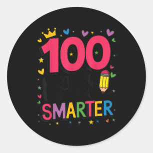 Sticker Rond 100 Jours De Filles D'École 2025 Idée De Tenue 100