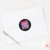 Sticker Rond 100 Jours De Filles D'École Enseignant 100E Jour D (Enveloppe)