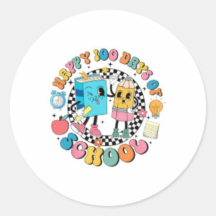 Sticker Rond 100 Jours De Lecture Scolaire Livre Enseignant Gar