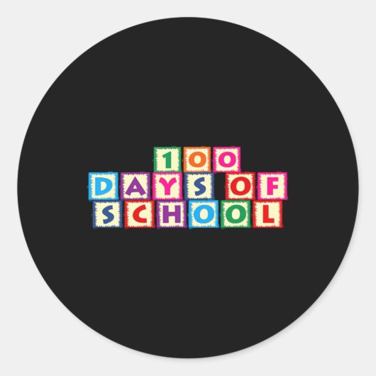 Sticker Rond 100 Jours D'École (Devant)