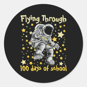 Sticker Rond 100 jours d'école 100e jour Astron