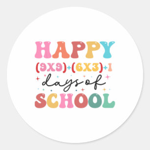 Sticker Rond 100 Jours D'École 100E Jour De L'École Enseignant