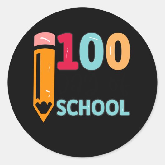 Sticker Rond 100 Jours D'École 49 (Devant)