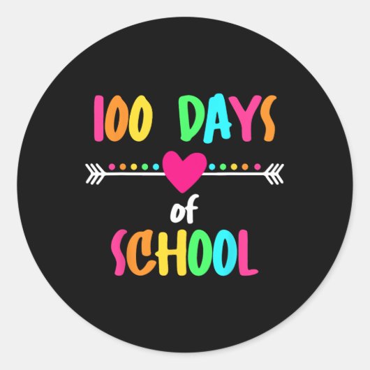 Sticker Rond 100 Jours D'École 5 (Devant)