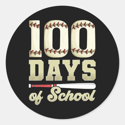 Sticker Rond 100 Jours D'École Bysebyll (Devant)
