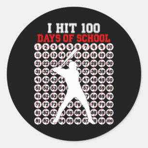 Sticker Rond 100 jours d'école Bysebyll 100e jour d'école Bo