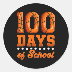 Sticker Rond 100 Jours D'École Bysketbyll