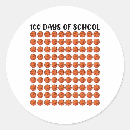 Sticker Rond 100 Jours D'École Bysketll 100e Enseignant (Devant)
