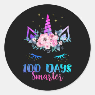 Sticker Rond 100 jours d'école enfants enseignant 100ème jour a