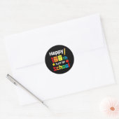 Sticker Rond 100 Jours D'École Enseignant Fun School (Enveloppe)