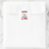 Sticker Rond 100 jours d'école No Prob Llama (Sac)