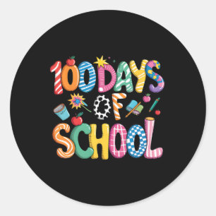 Sticker Rond 100 jours d'école prépa Coquette Bow 100 jours Sma