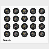 Sticker Rond 100 Jours D'École Smarter Kinder Plus Fort Brighte (Feuille)
