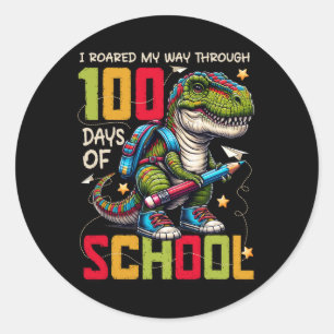 Sticker Rond 100 Jours D'École Trex 100 Jours Plus Smarter 100E