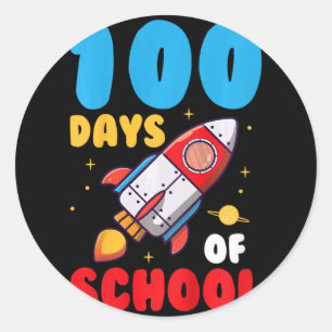 Sticker Rond 100 Jours D'Enfants Scolaires 100E Jour D'École