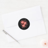 Sticker Rond 100 Jours D'Enseignant Comptent Coeurs Enseignemen (Enveloppe)