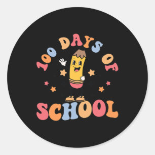 Sticker Rond 100 Jours D'Enseignants Étudiants 100e Jour Sch