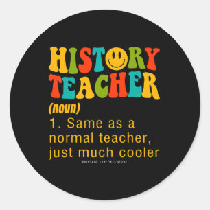 Sticker Rond 100 Jours D'Histoire Scolaire Enseignant Études So