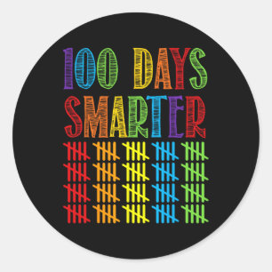 Sticker Rond 100 Jours Enseignant Smarter Kindergarten 100e Jou