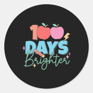 Sticker Rond 100 Jours Plus Brighton 100E Jour D'Enseignement É